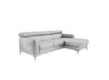 Livetastic , Hellgrau , Textil , Ottomane rechts, L-Form , 226x169 cm , Made in EU , Bettkasten erhältlich, Liegefunktion, seitenverkehrt erhältlich, Schlafen auf Sitzhöhe, Bettfunktion erhältlich, Rücken echt, Armteil links, Armteil rechts , Wohnzimmer, Sofas & Couches, Schlafsofas, Ecksofas mit Schlaffunktion