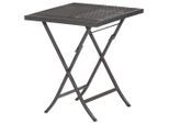 Gardenson , Graphitfarben , Metall , quadratisch , 60x71x60 cm , klappbar ,