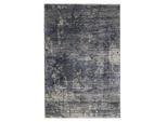 Musterring , Blau, Creme , Textil , rechteckig , 200x300 cm , in verschiedenen Größen erhältlich , Teppiche & Böden, Teppiche, Webteppiche, Flachwebteppiche