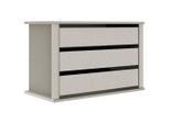 Luca Bessoni , Grau , Holzwerkstoff , 3 Schublade(n) Schubladen , 79x64x51 cm , Blauer Engel, Goldenes M, Made in Germany ,