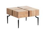 Livetastic , Akaziefarben , Holz , Akazie , massiv , quadratisch , 60x40x60 cm , Wohnzimmer, Wohnzimmertische, Couchtische, Couchtische Holz