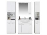 Möbelix , Weiß Hochglanz , Holzwerkstoff , 1 Schubladen , 166.8x192x49 cm , Badezimmer, Badmöbel-Sets & -Serien, Badmöbel-Sets