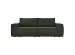Looks by W.Joop , Grün , Textil , Uni , 242x87x89 cm , Made in EU , Rücken echt , Wohnzimmer, Sofas & Couches, Sofas, 2er Sofas