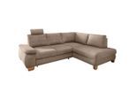 Livetastic , Hellbraun , Textil , 261x206 cm , Liegefunktion, Rücken echt, Armteil links , Wohnzimmer, Sofas & Couches, Schlafsofas, Schlafsofas
