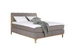 Mid.you , Taupe , Holz, Textil, Holzwerkstoff , Buche, Eiche,Buche, Eiche , massiv, teilmassiv,massiv, teilmassiv , H3 + H4 , 7-Zonen , 160x200 cm , FSC , gepolstertes Kopfteil, Federkernmatratze, Stoffauswahl, Topper durchgehend, in verschiedenen Größen erhältlich, Partnermatratze mit durchgehendem Bezug, Matratze in verschiedenen Härtegraden erhältlich, sichtbare Massivholzteile, Härtegradauswah