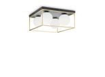 Ideal Lux , Messingfarben , Metall, Glas , 45.5x21.5x45.5 cm , Beleuchtung, Innenleuchten, Deckenleuchten