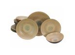 Creatable , Braun, Sandfarben , Keramik , stapelbar , Kochen & Essen, Geschirr, Geschirrsets, Tafelservices