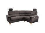 Livetastic , Anthrazit , Textil , Buche , Uni , L-Form , 237x186 cm , Made in EU , seitenverkehrt erhältlich, Rücken echt, Herz-Waage-Funktion, USB-C-Anschluss , Wohnzimmer, Sofas & Couches, Wohnlandschaften, Ecksofas
