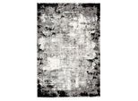 Obsession , Grau, Schwarz, Weiß , Textil , Ornament , rechteckig , 120x170 cm , für Fußbodenheizung geeignet, lichtunempfindlich, pflegeleicht, leicht zusammenrollbar , Teppiche & Böden, Teppiche, Webteppiche