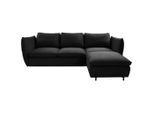 Mid.you , Schwarz , Textil , Füllung: Silikon , seitenverkehrt montierbar, L-Form , 262x178 cm , Made in EU , Stoffauswahl , Wohnzimmer, Sofas & Couches, Schlafsofas, Ecksofas mit Schlaffunktion