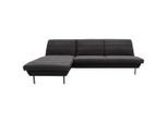 Looks by W.Joop , Anthrazit , Textil , Uni , Ottomane links, nicht einzeln stellbar, L-Form , 274x168 cm , Made in EU, FSC MIX , Stoffauswahl, seitenverkehrt erhältlich, Hocker erhältlich, Rücken echt , Wohnzimmer, Sofas & Couches, Wohnlandschaften, Ecksofas