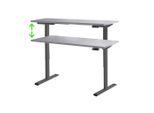 Mid.you , Anthrazit, Grau , Metall, Holzwerkstoff , rechteckig , 80x69-119x160 cm , Made in Germany , höhenverstellbar, Memoryschalter, USB-Anschlüsse , Büromöbel, Schreibtische, Höhenverstellbare Schreibtische
