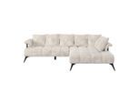 Möbelix , Beige , Textil , Füllung: Silikon, Schaumstoffflocken , Ottomane rechts, L-Form , 297x200 cm , Made in EU , Rücken echt , Wohnzimmer, Sofas & Couches, Wohnlandschaften, Ecksofas
