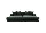 Livetastic , Dunkelgrün , Textil , Füllung: Polyurethan (PUR),Polyurethan (Pur) , Ottomane rechts, L-Form , 285x195 cm , Made in EU ,