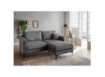 Livetastic , Grau , Textil , Uni , Füllung: Schaumstoff,Schaumstoff , L-Form, links montierbar, rechts montierbar , 204x153 cm , Made in EU , Rücken echt ,