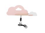 Möbelix , Weiß, Pink , Holz, Metall, Holzwerkstoff , Eiche , Wolke , 12x18.5x53 cm , RoHS, Europäischer Sicherheitsstandard , Schnurschalter, einfach zu transportieren , Beleuchtung, Innenleuchten, Wandleuchten, Kinderzimmer Wandleuchten