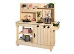 Muddy Buddy , Naturfarben , Holz, Metall , Zypresse , massiv , 40x105x102 cm , EN 71 , mit Knöpfen , Spielwaren, Spielzeug, Kinderküchen & Werkbänke