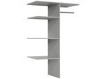 Mid.you , Grau , Holzwerkstoff , 3 Fächer , 96x150x50 cm , BQ - Bündnis für Qualität, Made in Germany, DIN EN ISO 9001 ,