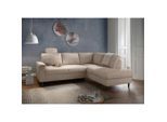Livetastic , Beige , Textil , Buche , Uni , 242x200 cm , Made in EU , Rücken echt ,
