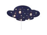 Niermann , Blau , Holz, Kunststoff , 57x7x74 cm , getrennt schaltbar, Sternenhimmel ,