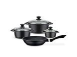 GSW , Schwarz , Metall , ISO 9001 , backofengeeignet, hitzebeständige Griffe, rostfrei, hitzebeständig, optimale Wärmeverteilung, leichte Reinigung,mit Dampfablass, backofengeeignet , Kochen & Essen, Töpfe, Kochtopfsets