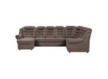 Livetastic , Taupe , Textil , Ottomane rechts, U-Form , 333x216 cm , Made in EU , seitenverkehrt erhältlich, Hocker erhältlich, Rücken echt, Armteil links, Armteil rechts ,
