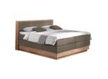 Mid.you , Taupe, Eichefarben , Holz, Textil , Eiche , massiv , H2 + H4 , 160x200 cm , FSC , Stoffauswahl, Topper durchgehend, in verschiedenen Größen erhältlich , Schlafzimmer, Betten, Boxspringbetten