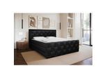 Livetastic , Schwarz , Textil , H2 + H3 , 160x200 cm , Bettkasten, gepolstertes Kopfteil, Topper durchgehend, in verschiedenen Größen erhältlich , Schlafzimmer, Betten, Boxspringbetten