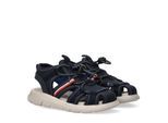 Sandale TOMMY HILFIGER, Mädchen, Gr. 26, blau, Synthetik, Textil, Schuhe Sandale, Trekking Schuh, Sommerschuh mit praktischem Schnellverschluss