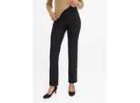 Stretch-Hose BONPRIX "Stretch-Hose", Damen, Gr. 50, N-Gr, schwarz, Obermaterial: 72% Polyester, 24% Viskose, 4% Elasthan, festlich, regular fit, Hosen, aus Polyester und Viskose, mit Elasthan-Anteil, Regular Fit