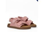 Sandale TOMMY HILFIGER, Mädchen, Gr. 30, rosa, Leder, Schuhe Sandale, Barfußschuh, Sommerschuh mit praktischen Klettverschlüssen