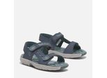 Sandale TIMBERLAND "MOSS JUMP BACKSTRAP SANDAL", Mädchen, Gr. 24, dunkelblau, Leder, Schuhe Sandale, aus Leder