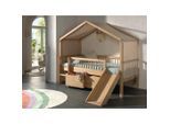 Vipack Hausbett, Eichefarben, Holz, Eiche, massiv, Höhe ca. 20 cm, 90x200 cm, Babymöbel & Kindermöbel, Kinderzimmer & Jugendzimmer, Kinderbetten, Spielbetten