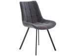 Livetastic Stuhl, Grau, Schwarz, Metall, Textil, eckig, 54x86x62 cm, Esszimmer, Stühle, Esszimmerstühle, Vierfußstühle