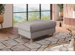 Polsterhocker HOME AFFAIRE "Calypso", grau, B:100cm H:48cm T:65cm, 100%Polyester, Hocker, Polsterhocker, Holzfuesse mit Metallteller