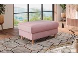 Polsterhocker HOME AFFAIRE "Calypso", rosa (altrosa), B:100cm H:48cm T:65cm, 100%Polyester, Hocker, Polsterhocker, Holzfuesse mit Metallteller