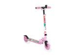 Byox Kinderroller Miracle faltbar LED-PU-Räder ABEC-7 Klingel Höhe einstellbar rosa