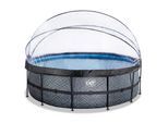 EXIT Frame Pool ø450x122cm mit Sandfilterpumpe und Abdeckung, versch. Ausführungen