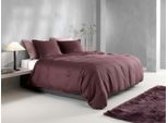 Bettwäsche ZO HOME "Zohome Baumwolle Mako-Satin Bettwäsche Satinado", braun (dunkel violett), B/L: 135cm x 200cm, 1 Stk., 1 Stk., Mako-Satin, B/L: 80cm x 80cm, 2, Mako-Satin, Obermaterial: 100% Baumwolle, Bettwäsche, Bettwäsche, Bettwäsche aus 100% Baumwolle, hochwertige Mako-Satin, ab 135x200 cm.