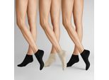 Sneakersocken HUDSON "EASY³ 3-PACK", Herren, Gr. 35-38, schwarz (set schwarz), Baumwollmischung, normal, Socken Sneakersocken, bequemer Komfortbund