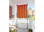 Senkrechtmarkise KONIFERA "Marbella Vista", orange (orange, braun), B:120cm H:225cm, Polyacryl, Markisen, BxH: 120x225 cm, mit Teleskop-Funktion