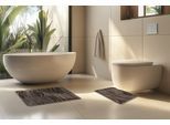 Badematte KAYOOM "Badematte Lagoon 225", braun (taupe), (50cm x 40cm ) (40cm x 80cm ), 1 Stk., Polypropylen, Badematten, Badematte, Kurzflor