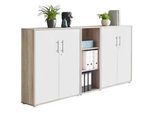 Aktenschrank Office Edition Sw Set 8 Weiß/Sonoma Eiche