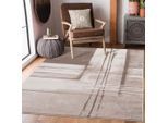 Teppich CARPET CITY "Moda", beige, B:80cm H:11mm L:300cm, Polypropylen, Teppiche, Teppich, Kurzflor, Modern, Geo-Muster, Weicher Flor