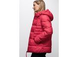 Steppjacke STREET ONE, Damen, Gr. 42, carpet rot, Steppware, Obermaterial: 100% Polyester. Futter: 100% Polyester. Wattierung: 100% Polyester (REPREVE), unifarben, regular fit normal, Jacken Steppjacke, mit Kapuze