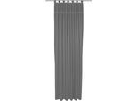 Vorhang WIRTH "Wiessee" Gr. 5, grau, B:150cm H:245cm, Jacquard, Baumwolle, Leinen, Modal, Gardinen
