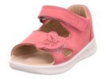 Sandale SUPERFIT "LAGOON WMS: mittel", Mädchen, Gr. 23, rosa, Nubukleder, Textil, Veloursleder, Schuhe Sandale, Sandalette mit Klett und Lederfutter, Größenschablone zum Download