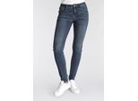 Skinny-fit-Jeans ARIZONA "Ultra-Stretch, sehr bequem, gut zu kombinieren", Damen, Gr. 48, N-Gr, blau (dunkelblau us), Denim/Jeans, Obermaterial: 74% Baumwolle, 24% Polyester, 2% Elasthan, skinny fit lang, Jeans, extra-eng geschnittene Beinform, normale Leibhöhe