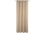 Vorhang WIRTH "Wiessee" Gr. 5, beige (naturfarben), B:150cm H:255cm, Jacquard, Baumwolle, Leinen, Modal, Gardinen
