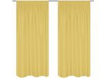 Vorhang HOME BASICS "MAITE" Gr. 2, gelb, B:135cm H:175cm, Polyester, Gardinen
